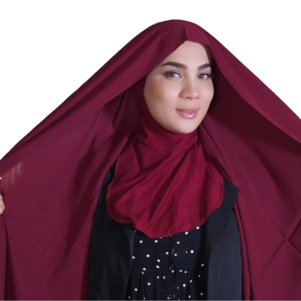100% Chiffon Hijab and underscarf bundle Hijab with underscarf Islamic headscarf